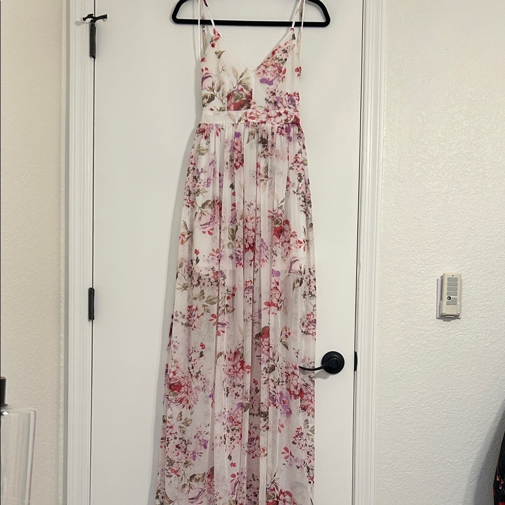 Floral Backless Maxi Dress